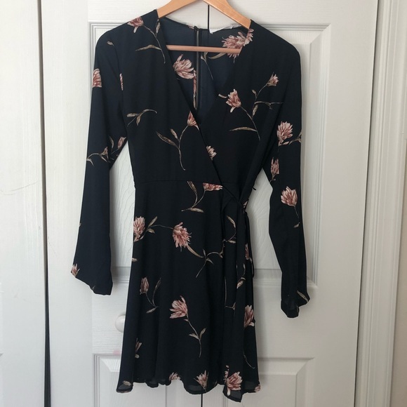 Lush Dresses & Skirts - Blue floral wrap dress Lush Dresses & Skirts - Blue floral wrap dress